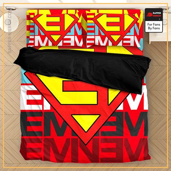 Eminem's Name And Superman Inspired Logo Red Bedding Set RM0310