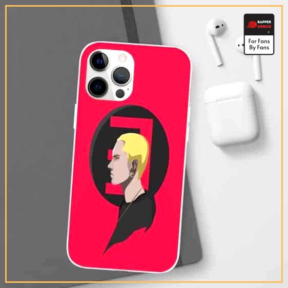 Eminem's Side View Portrait And Logo Torch Red iPhone 12 Case RM0310