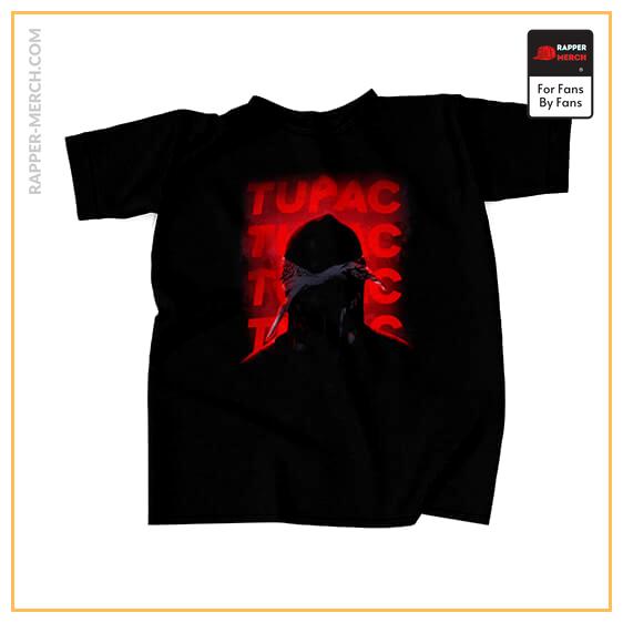 Epic Tupac Amaru Silhouette Neon Red Shirt RM0310