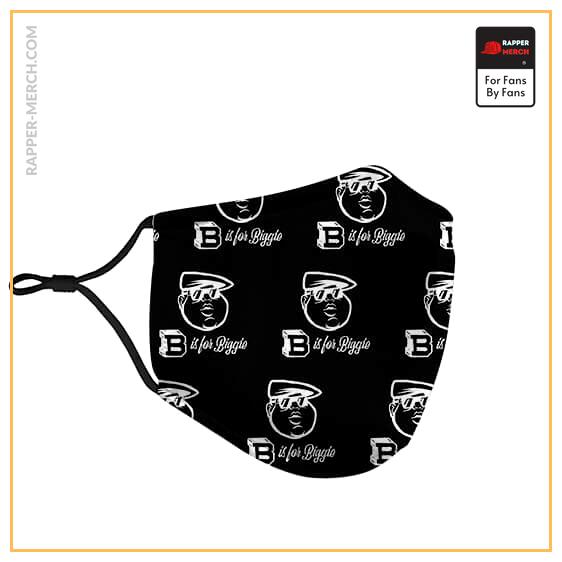 B Is For Biggie Smalls Dope Pattern Black Cloth Face Mask RP0310