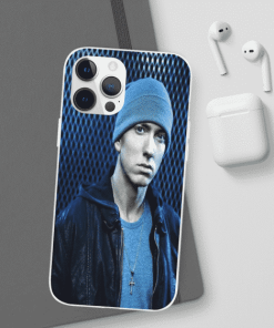 Famous Rap Icon Eminem Blue iPhone 12 Fitted Cover RM0310