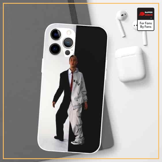 Formal & Casual Attire White And Black Eminem iPhone 12 Cover RM0310