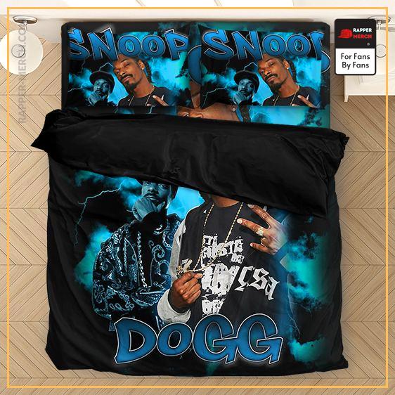 Gangsta Rapper Snoop Dogg Vintage Blue And Black Bedclothes RM0310