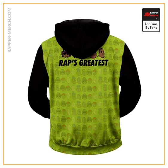 Greatest 90's Rappers Cartoon Head Art Awesome Zip Up Hoodie RM0310