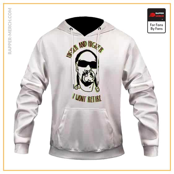 Higher And Higher Snoop Dogg Trippy Head Art White Hoodie RM0310