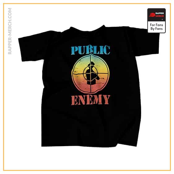 Hip Hop Group Public Enemy Colored Logo Shirt RM0710