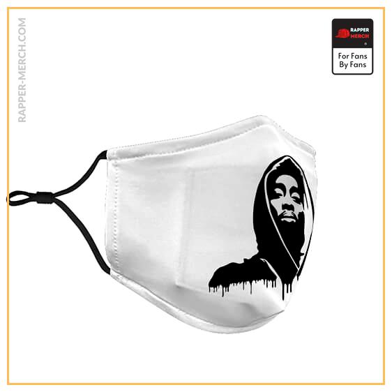 Hip-Hop Rapper 2Pac Shakur Wearing Hoodie White Face Mask RM0310