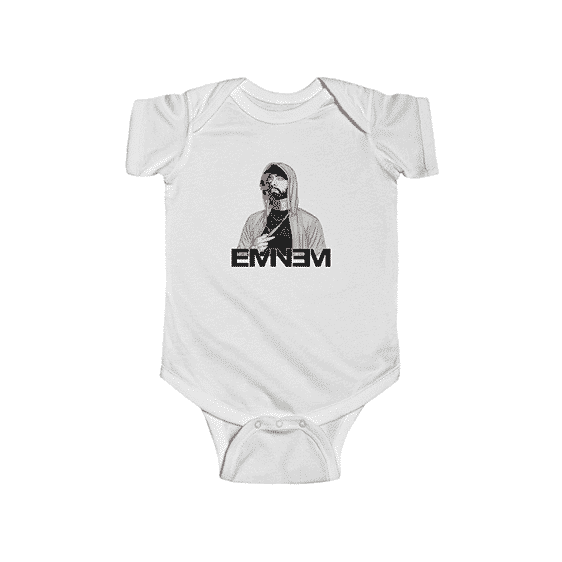 Hip-Hop Rapper Eminem Skull Art Portrait Dope Baby Romper RM0310