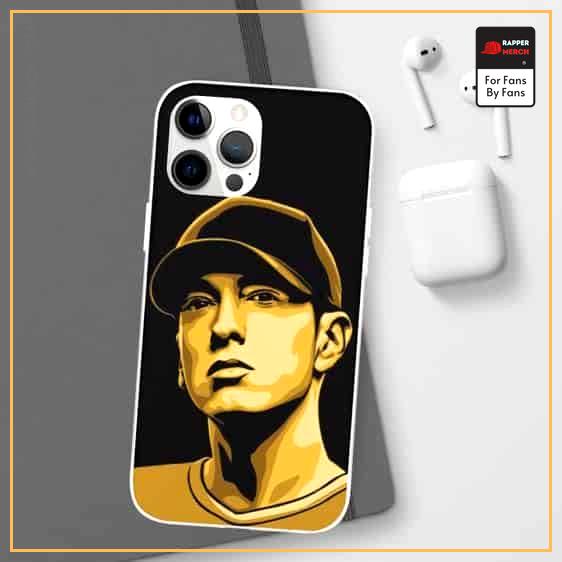 Hip-Hop Rapper Eminem Yellow Face Portrait iPhone 12 Case RM0310