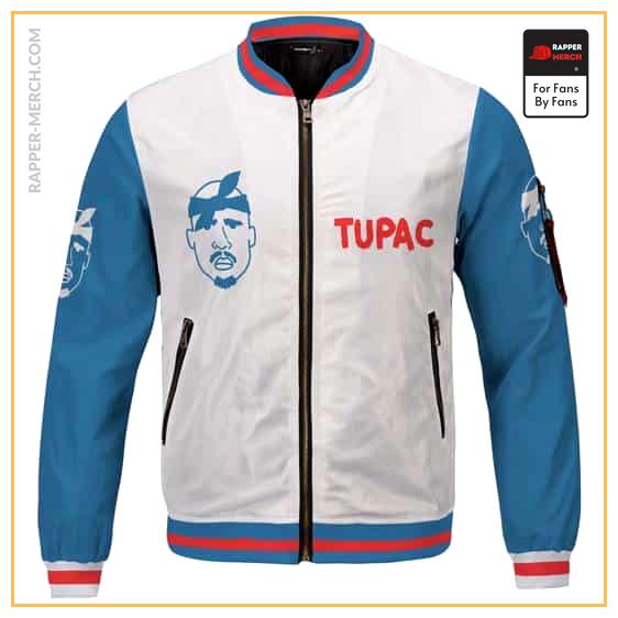Hip Hop Rapper Tupac Shakur Face Minimalist Varsity Jacket RM0310