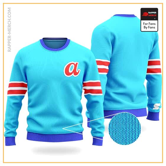 Iconic 2Pac Shakur Blue Cosplay Design Wool Sweater RM0310