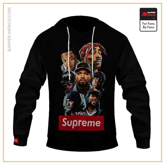 Iconic 90s Rappers Supreme Artwork Epic Pullover Hoodie RM0310