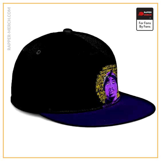 Iconic Rapper 2Pac Songs Lyrics Design Snapback Hat RM0310