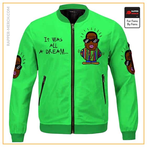 It Was All A Dream Biggie Vibrant Green Bomber Jacket RP0310