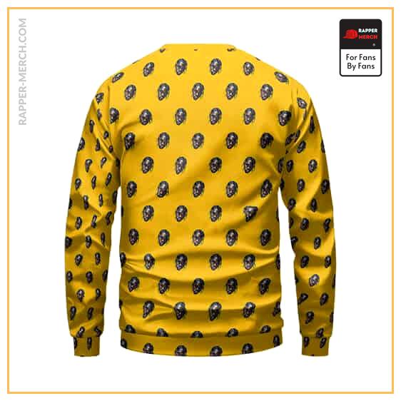 Jacques Bermon Travis Scott Face Pattern Yellow Sweatshirt RM0410