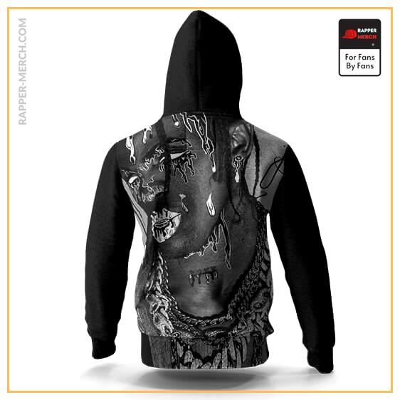 La Flame Travis Scott Drip Artwork Black Pullover Hoodie RM0410