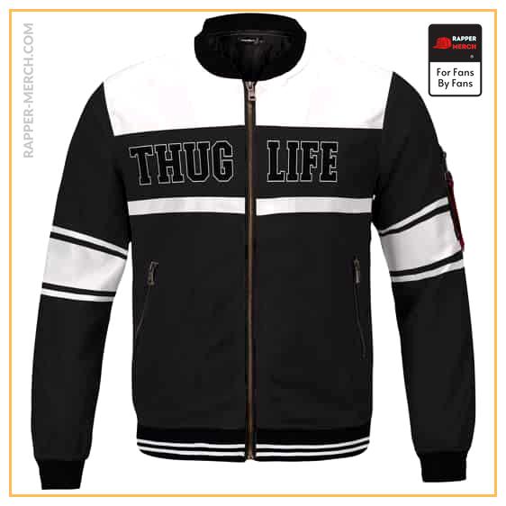 Gangsta Rapper 2Pac Shakur Thug Life Grey Varsity Jacket RM0310