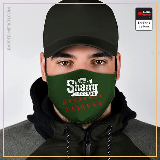 Marshall Mathers Shady Records Logo Green Cloth Face Mask RM0310