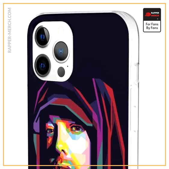 Multicolor Silhouette Art Eminem Navy Blue iPhone 12 Case RM0310