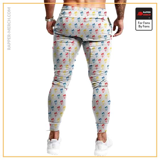 Multicolor Tupac Makaveli Head Pattern Jogger Pants RM0310