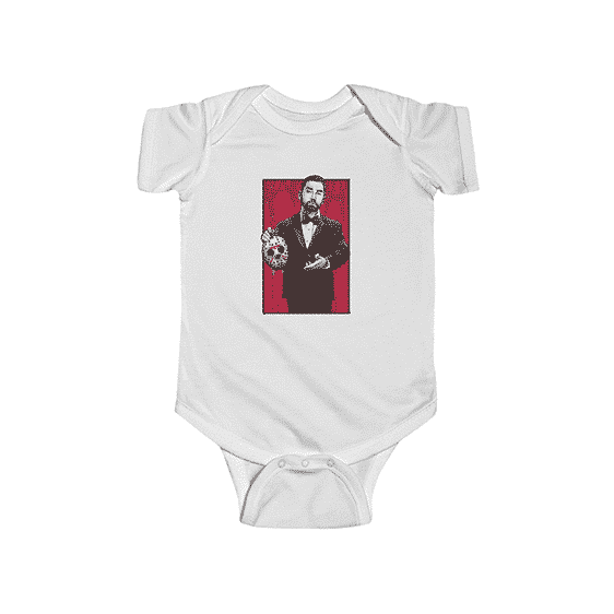 Music To Be Murdered By Eminem Holding Mask Baby Romper RM0310