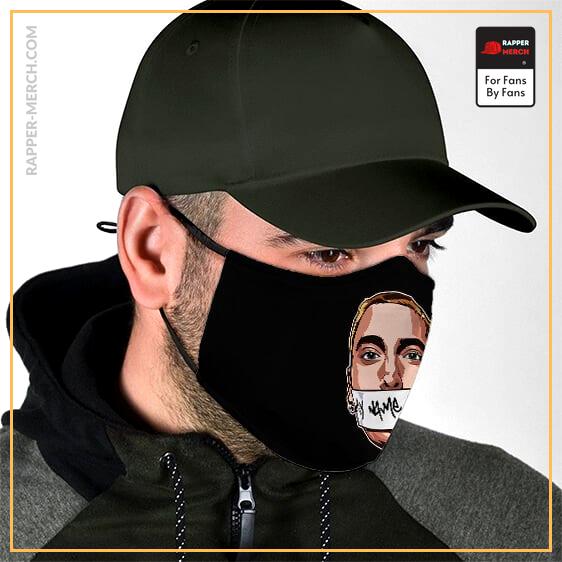 My Name Is Eminem Head Artwork Black Filtered Face Mask RM0310