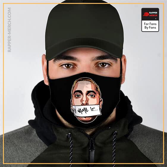 My Name Is Eminem Head Artwork Black Filtered Face Mask RM0310