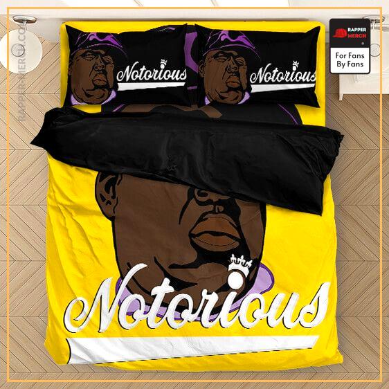 Notorious Big Face Art Tribute Vibrant Yellow Bed Linen RP0310