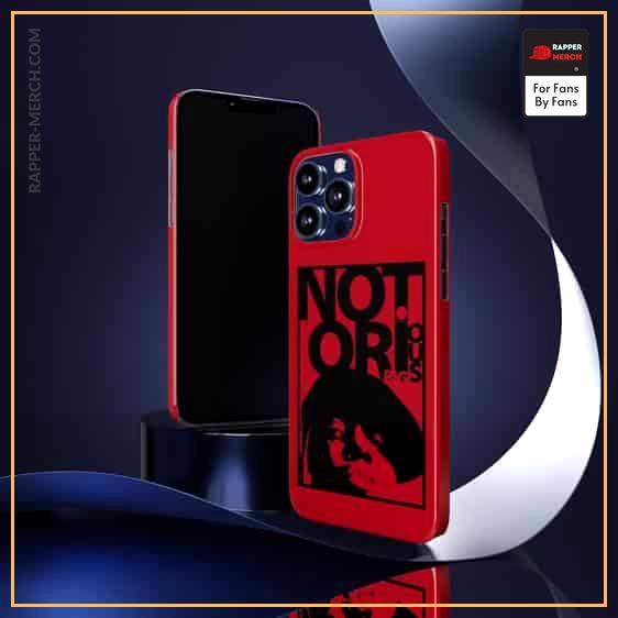 Notorious Big Face Silhouette Red iPhone 13 Fitted Case RP0310