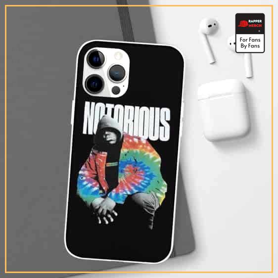 Notorious Big Wearing Tie-Dye Hoodie Black iPhone 12 Case RP0310