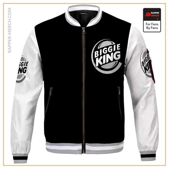 Notorious Biggie King Black And White Varsity Jacket RP0310