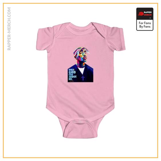 Only God Can Judge Me 2Pac Abstract Head Art Baby Onesie RM0310
