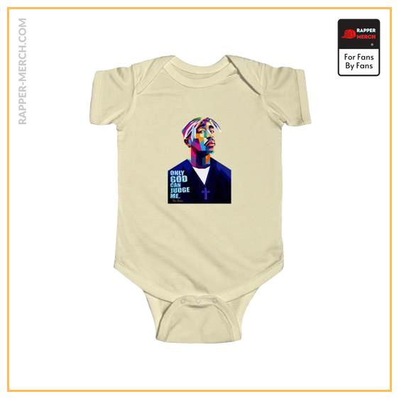 Only God Can Judge Me 2Pac Abstract Head Art Baby Onesie RM0310