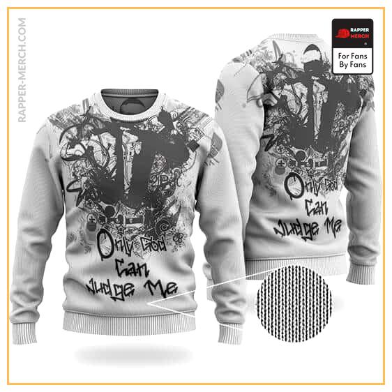 Only God Can Judge Me 2Pac Monochrome Art Wool Sweatshirt RM0310