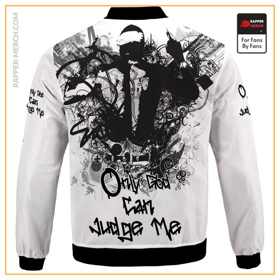 Only God Can Judge Me Monochrome Art 2Pac Bomber Jacket RM0310