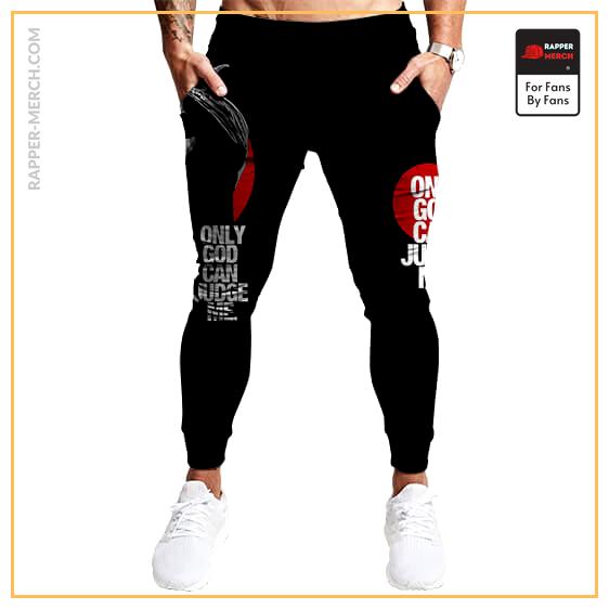 Only God Can Judge Me Tupac Amaru Face Art Black Joggers RM0310