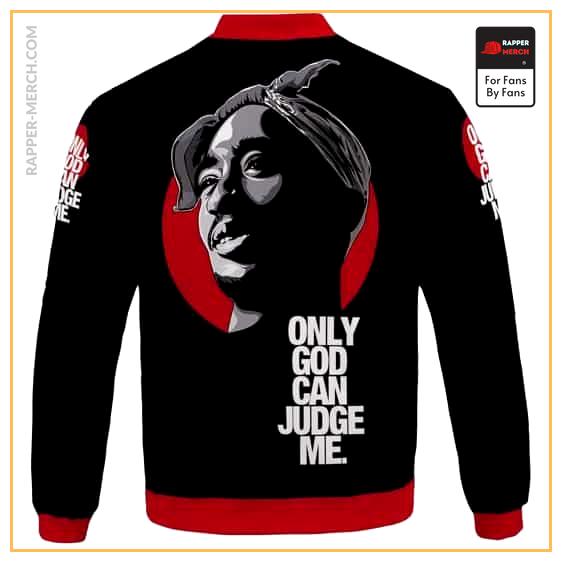 Only God Can Judge Me Tupac Face Silhouette Bomber Jacket RM0310