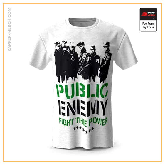 Public Enemy Fight The Power Art White Shirt RM0710