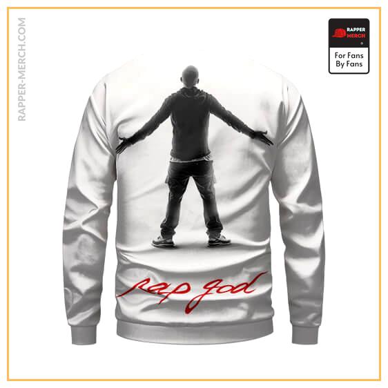 Rap God Eminem Back View Typographic Art Dope Sweatshirt RM0310