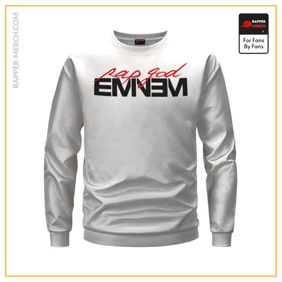 Rap God Eminem Back View Typographic Art Dope Sweatshirt RM0310