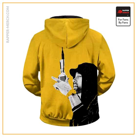 Rap God Eminem Grunge Artwork Yellow Zip Up Hoodie RM0310