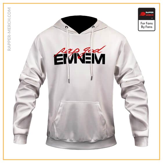 Rap God Marshall Mathers Eminem Silhouette White Hoodie RM0310
