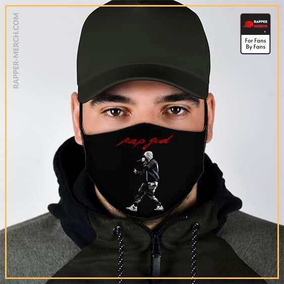 Rap God Slim Shady Eminem Wearing Hoodie Black Face Mask RM0310