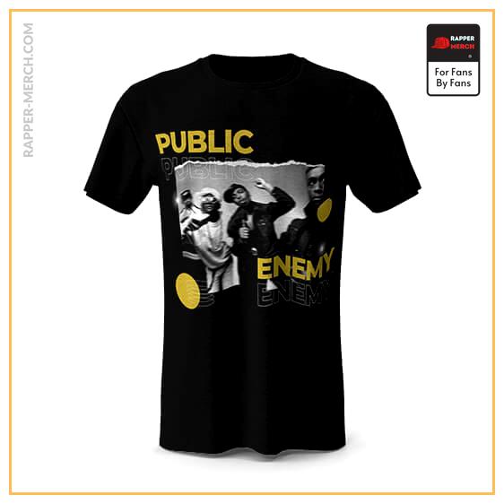 Rap Group Public Enemy Black Yellow Art T-shirt RM0710
