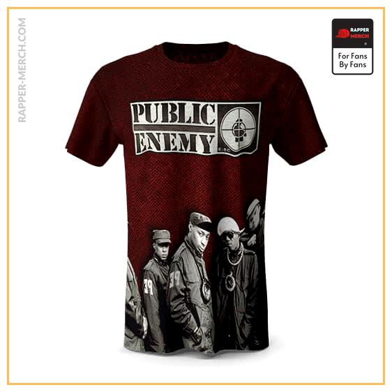 Rap Group Public Enemy Red Grunge Art T-shirt RM0710