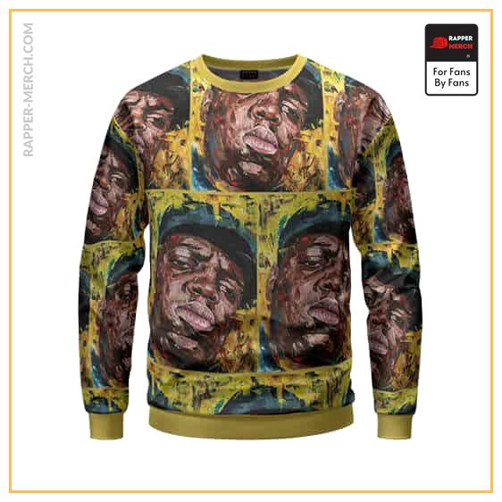 Rap Icon Biggie Smalls Abstract Painting Crewneck Sweatshirt RP0310