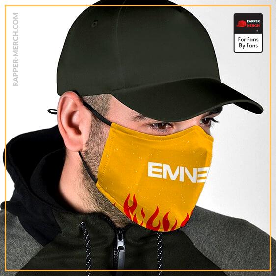 Rap Icon Eminem Flame Design Amazing Cloth Face Mask RM0310