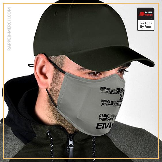 Rap Icon Eminem Music Career Logo Art Gray Face Mask RM0310