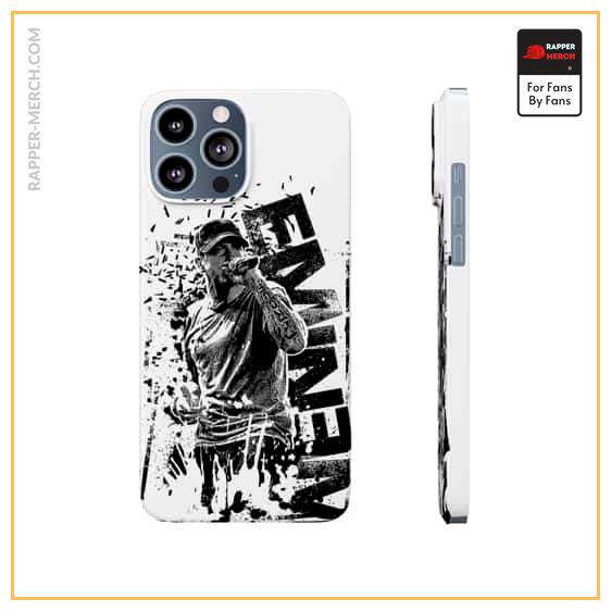 Rap Icon Eminem Shattered Art White iPhone 13 Case RM0310