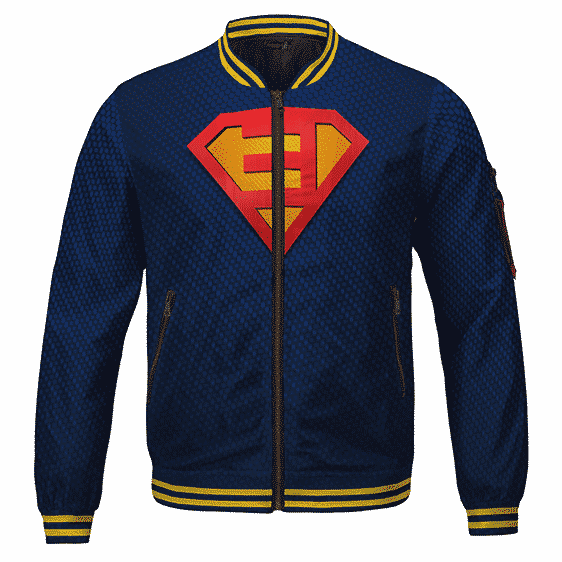Rap Icon Eminem Superman-Inspired Logo Stylish Bomber Jacket RM0310